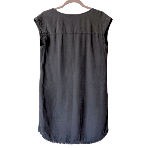 NEW Splendid Crosshatch Drop Shoulder Mini Sheath Dress Charcoal Gray - Picture 3 of 3